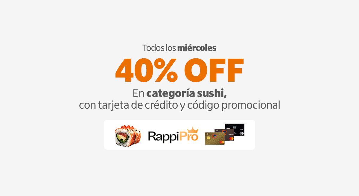 Miércoles Sushi Rappi Pro